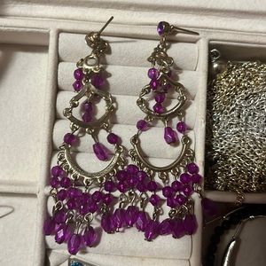 Silver dangle earrings